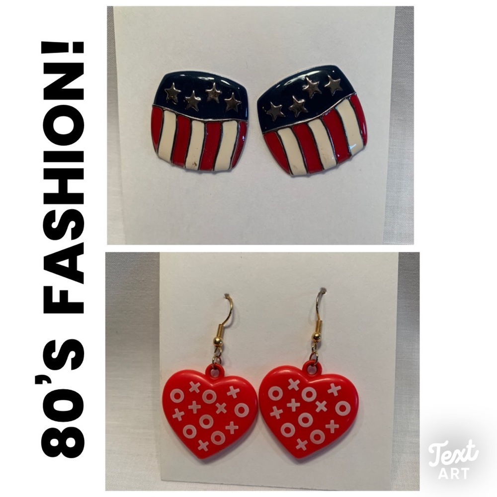 Two pairs authentic 80's earrings!